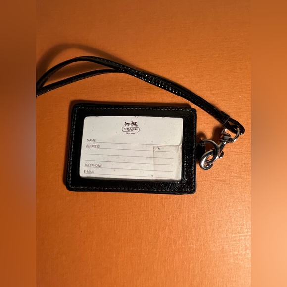 Coach Black ID Card Holder - lanyard - Picture 1 of 6